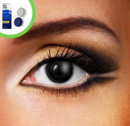 Blackout Black Contact Lenses (Inc Solution & Case)