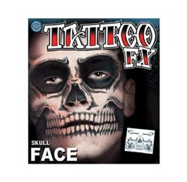 Tinsley Skull Face Temporary Tattoo