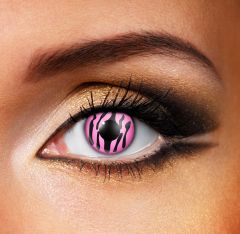Pink Zebra Contact Lenses